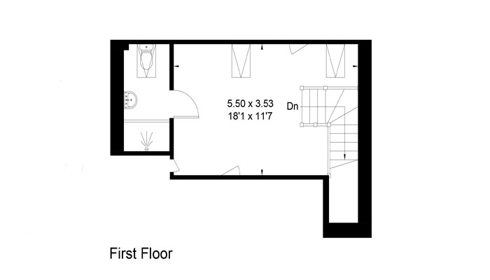Plots 4 & 5 Garage - First Floor
